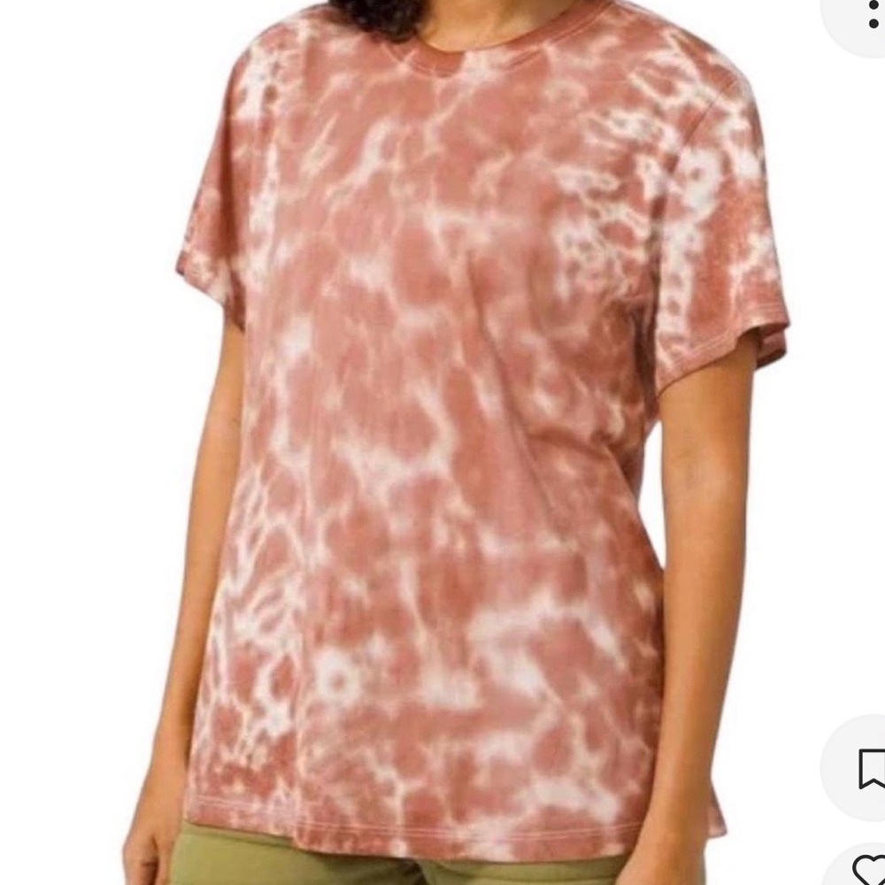 lululemon athletica Orange Pink Short Sleeve Relaxed Tee